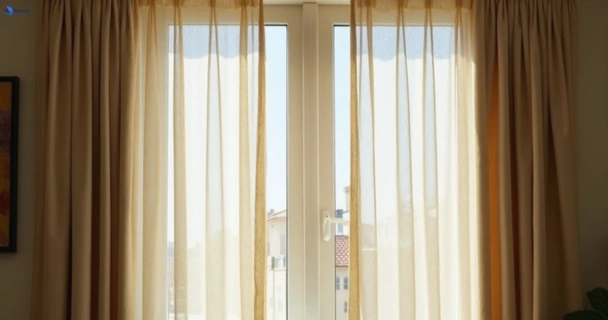 Dull dusty drapes in lake-heights-nsw before professional cleaning